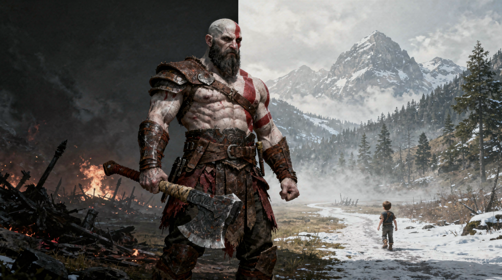 Нарративная арка Кратоса в God of War: от ярости к ответственности